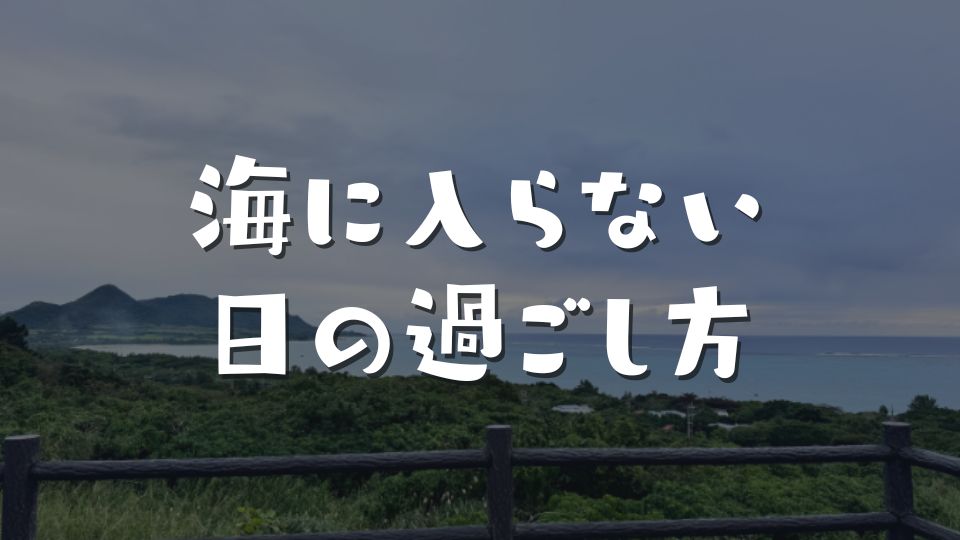 海に入らない日の過ごし方